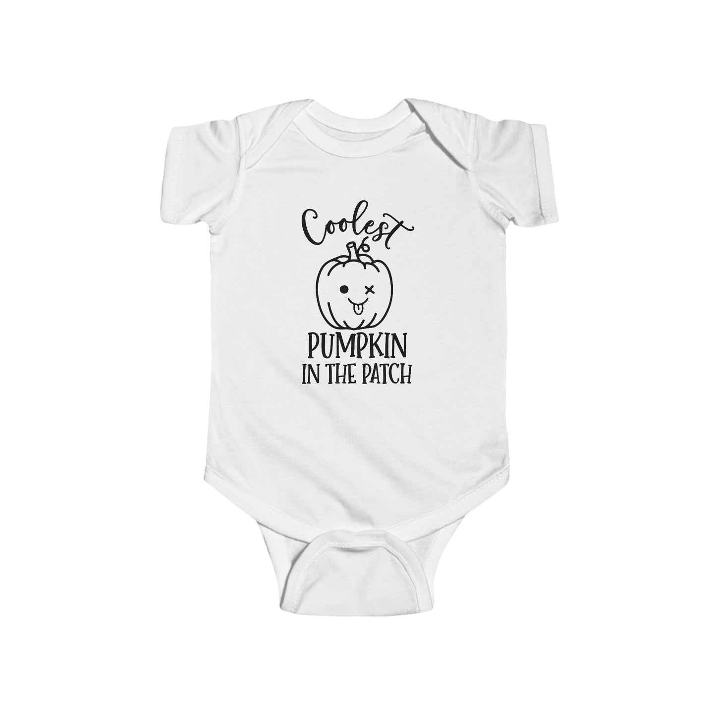 Coolest Pumpkin in the Patch Infant Fine Jersey Bodysuit, Cute Halloween Baby Girl or Boy Onesie, Fall Baby Shower Gift