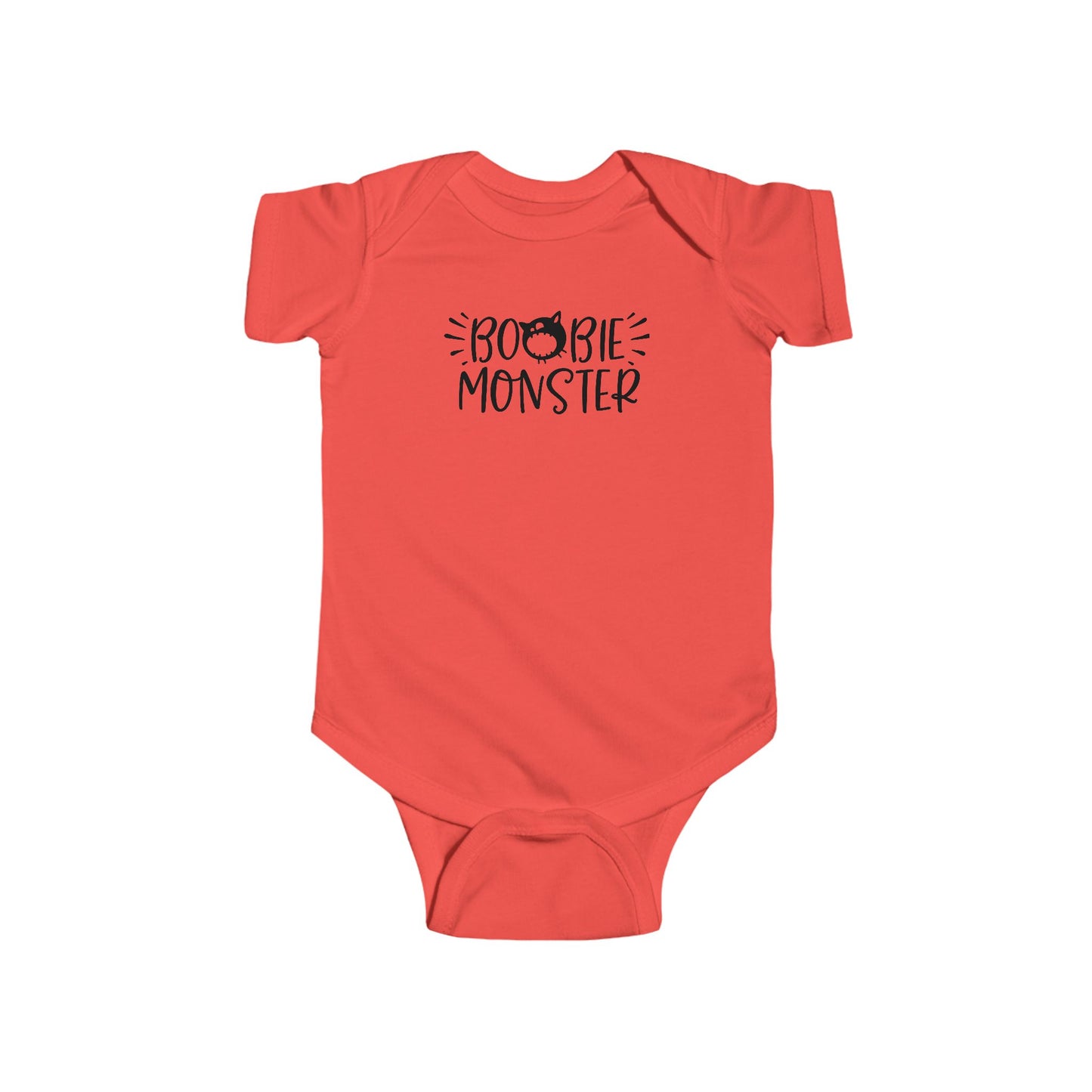 Boobie Monster Infant Fine Jersey Bodysuit,  Funny and Cute Halloween Themed Baby Outfit, Autumn Baby Onesie Gift