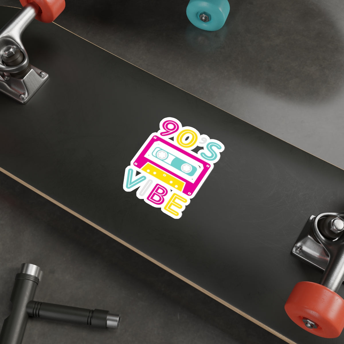 90's Vibe Retro Die-Cut Stickers, Fluorescent Neon 90's Laptop or Water bottle Sticker
