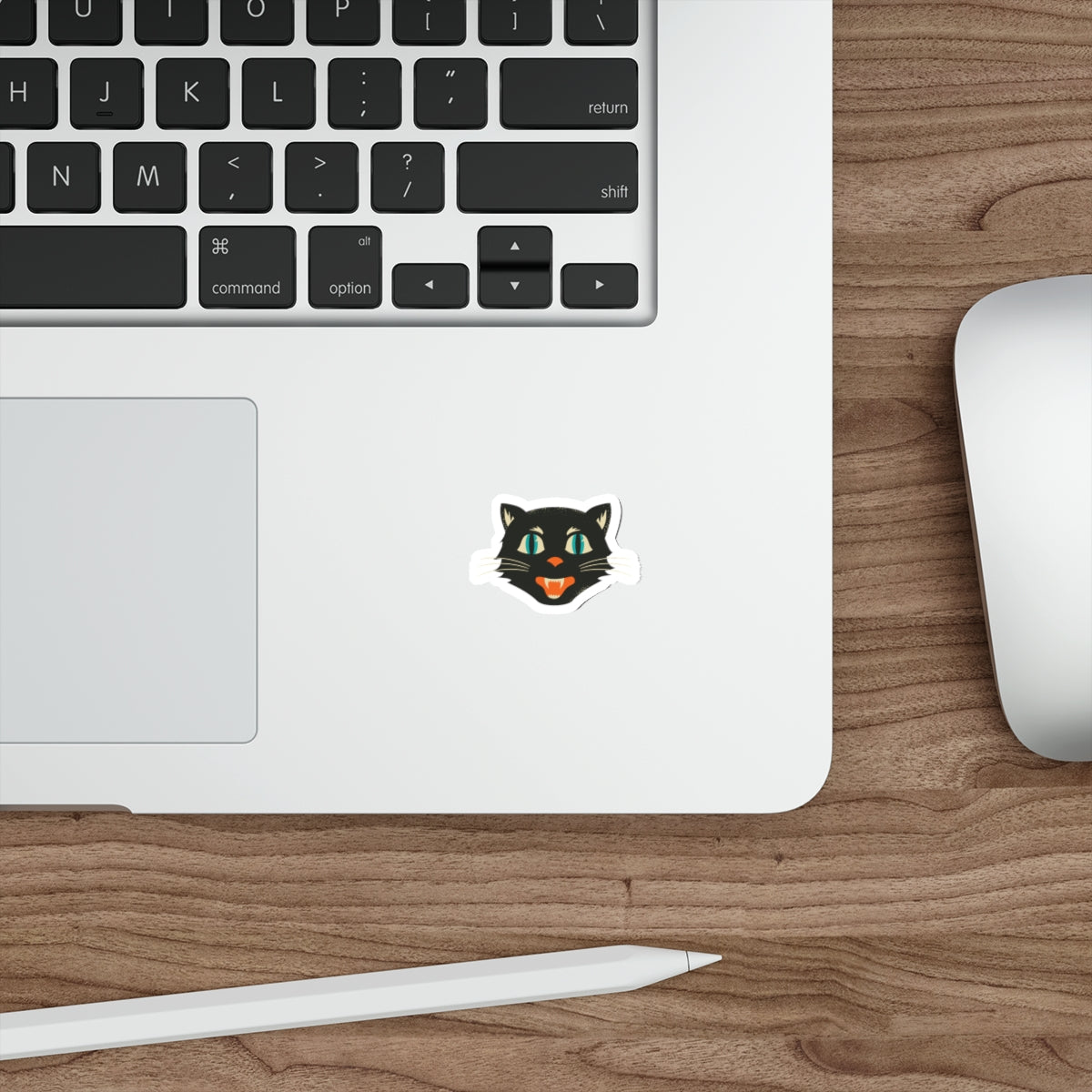 Vintage Black Cat Die-Cut Stickers, Retro Halloween Stickers for kids and adults, Halloween Black Cat Sticker