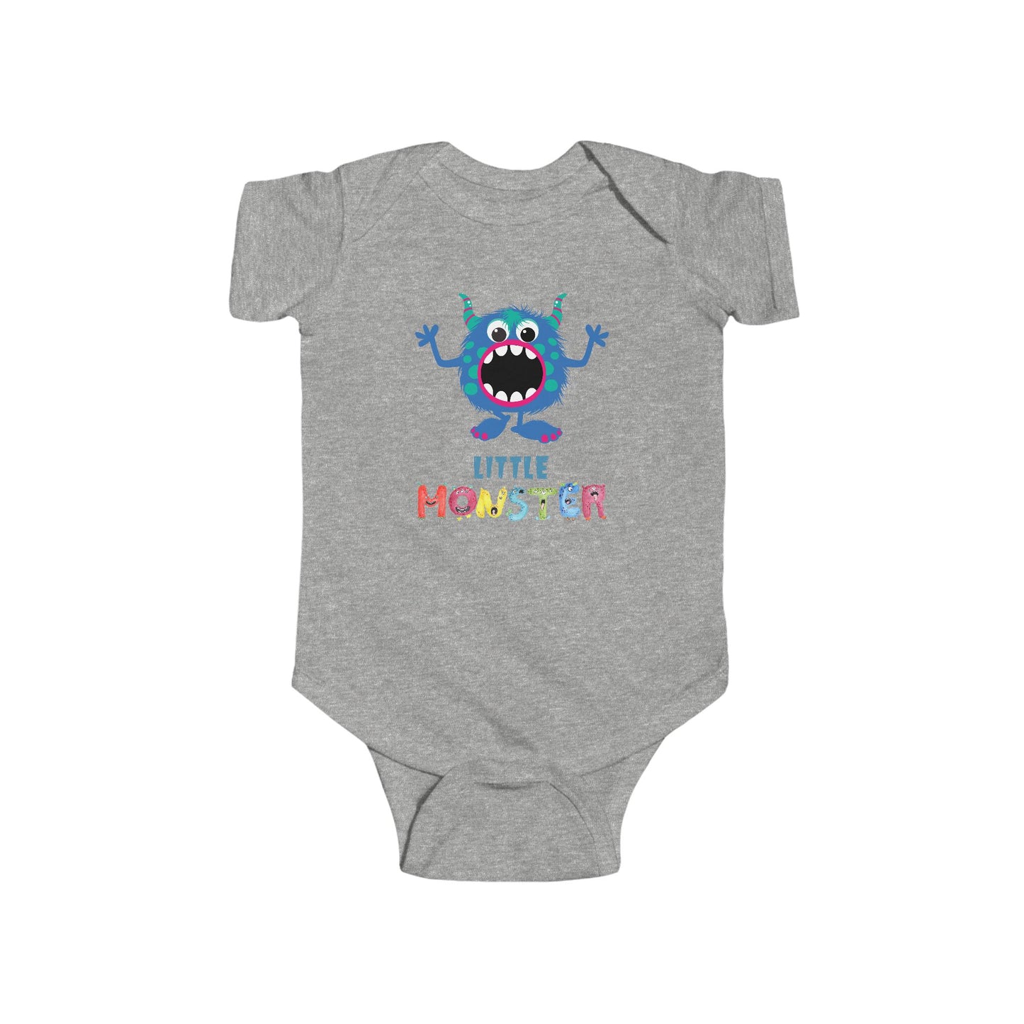 Little Monster Baby Infant Fine Jersey Bodysuit, Cute Baby Shower Gift, Funny Baby Onesie, Adorable Blue Baby Monster Outfit
