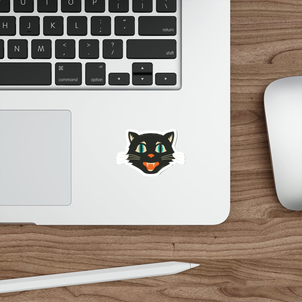 Vintage Black Cat Die-Cut Stickers, Retro Halloween Stickers for kids and adults, Halloween Black Cat Sticker