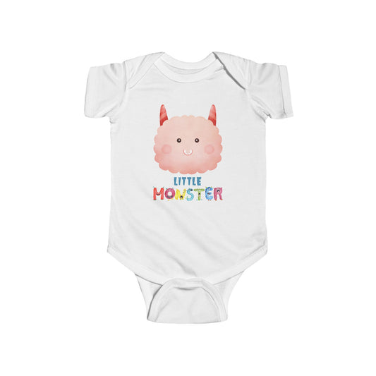 Little Monster Baby Infant Fine Jersey Bodysuit, Cute Baby Shower Gift, Funny Baby Onesie, Adorable Pink Baby Monster Outfit