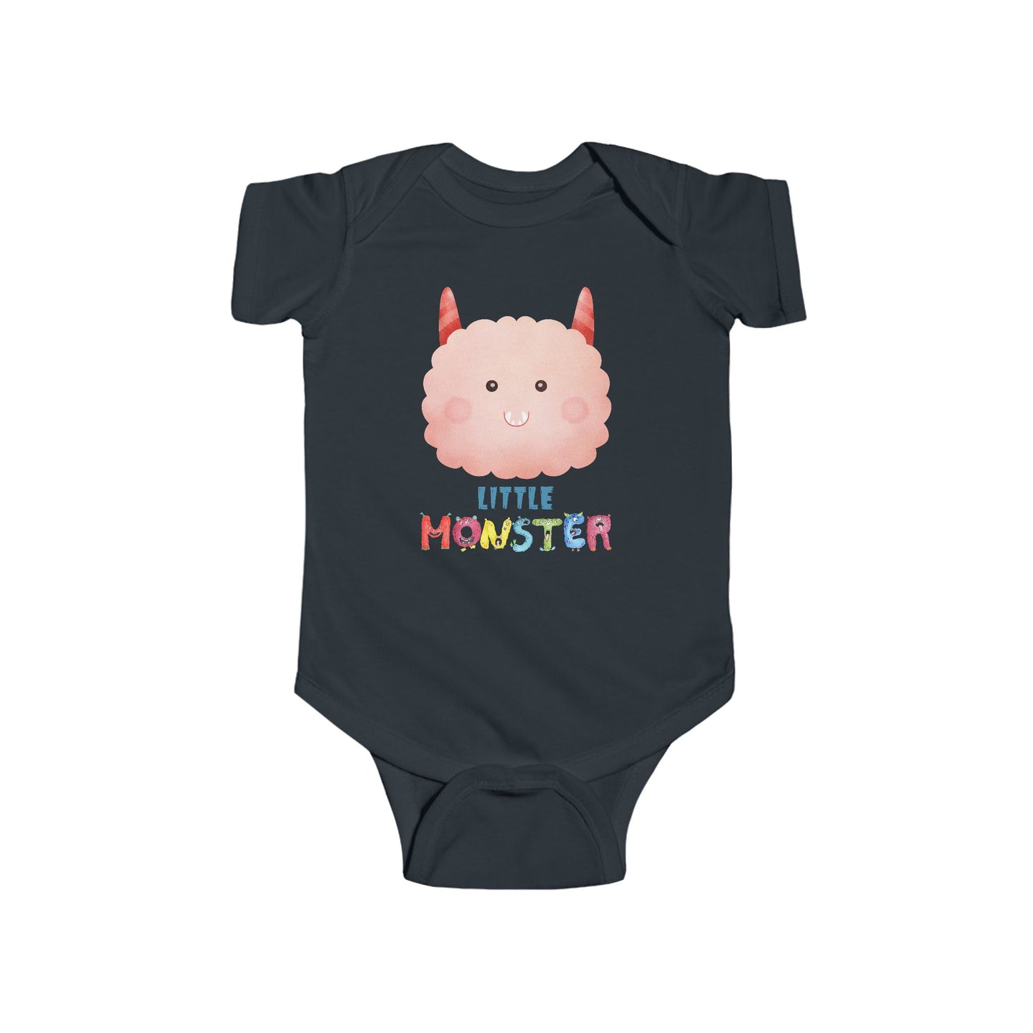 Little Monster Baby Infant Fine Jersey Bodysuit, Cute Baby Shower Gift, Funny Baby Onesie, Adorable Pink Baby Monster Outfit