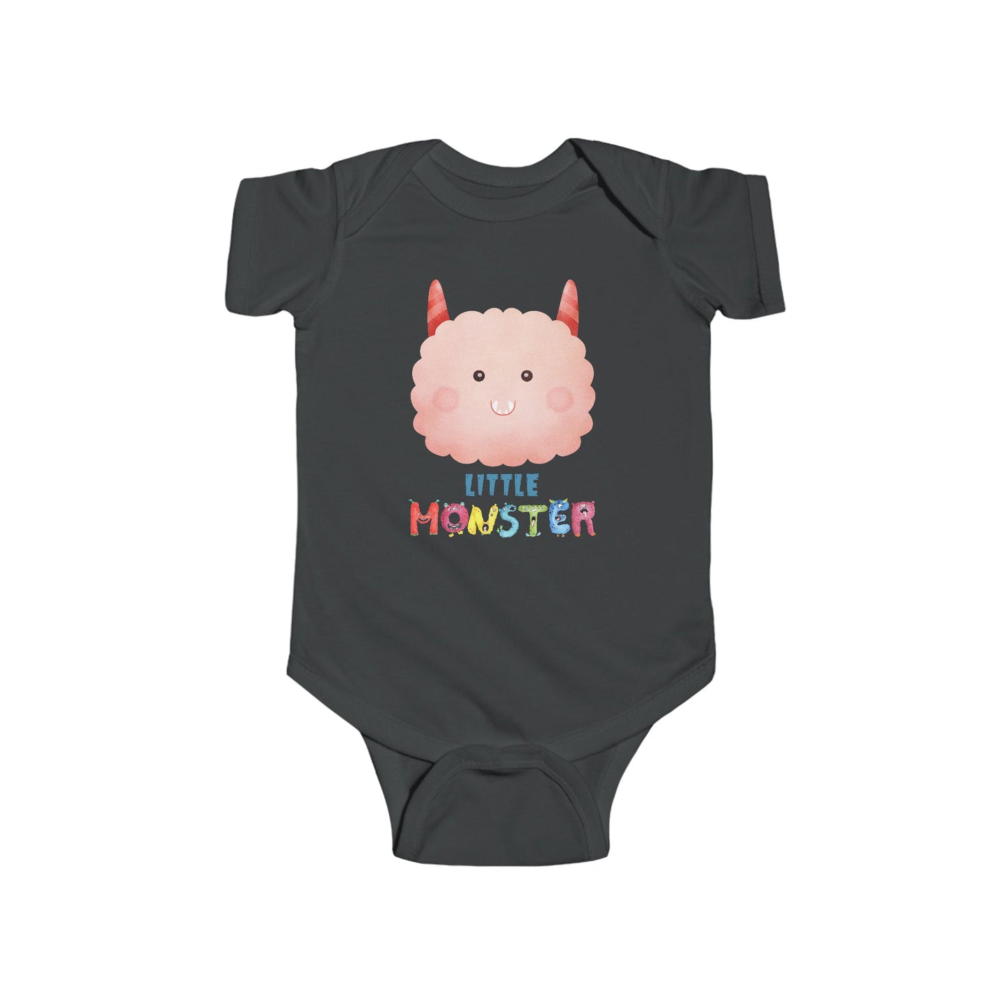 Little Monster Baby Infant Fine Jersey Bodysuit, Cute Baby Shower Gift, Funny Baby Onesie, Adorable Pink Baby Monster Outfit