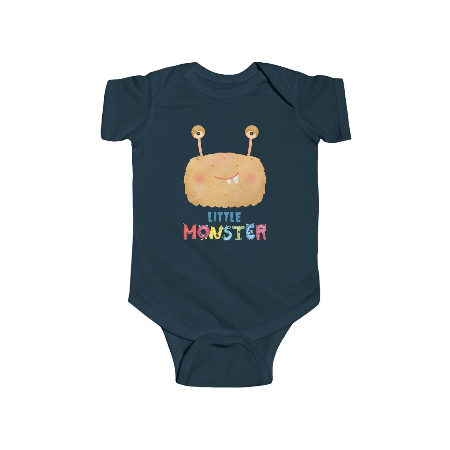 Little Monster Baby Infant Fine Jersey Bodysuit, Cute Baby Shower Gift, Funny Baby Onesie, Adorable Brown Baby Monster Outfit