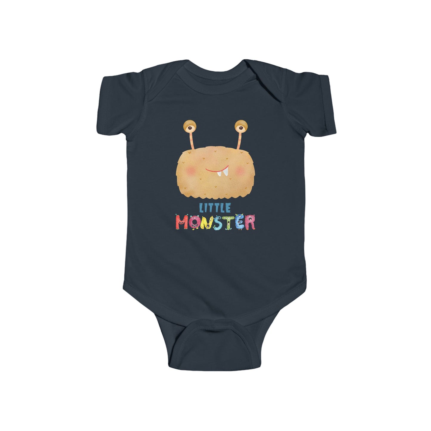 Little Monster Baby Infant Fine Jersey Bodysuit, Cute Baby Shower Gift, Funny Baby Onesie, Adorable Brown Baby Monster Outfit