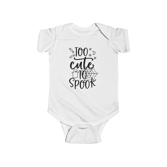 Too Cute to Spook Infant Fine Jersey Bodysuit, Spooky Halloween Baby Onesie Outfit, Autumn Fall Baby Gift, Cute Fall Outfit Baby Girl or Boy