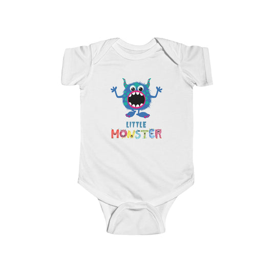 Little Monster Baby Infant Fine Jersey Bodysuit, Cute Baby Shower Gift, Funny Baby Onesie, Adorable Blue Baby Monster Outfit