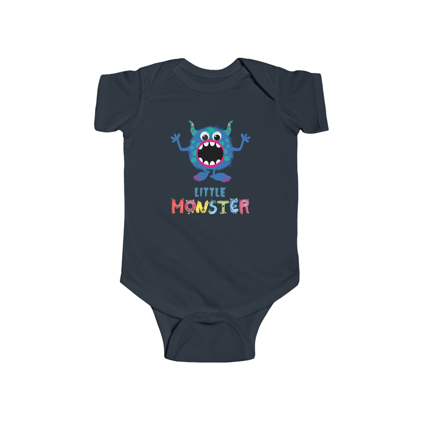 Little Monster Baby Infant Fine Jersey Bodysuit, Cute Baby Shower Gift, Funny Baby Onesie, Adorable Blue Baby Monster Outfit