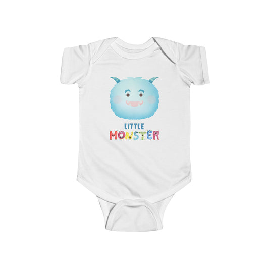 Little Monster Baby Infant Fine Jersey Bodysuit, Cute Baby Shower Gift, Funny Baby Onesie, Adorable Blue Baby Monster Outfit