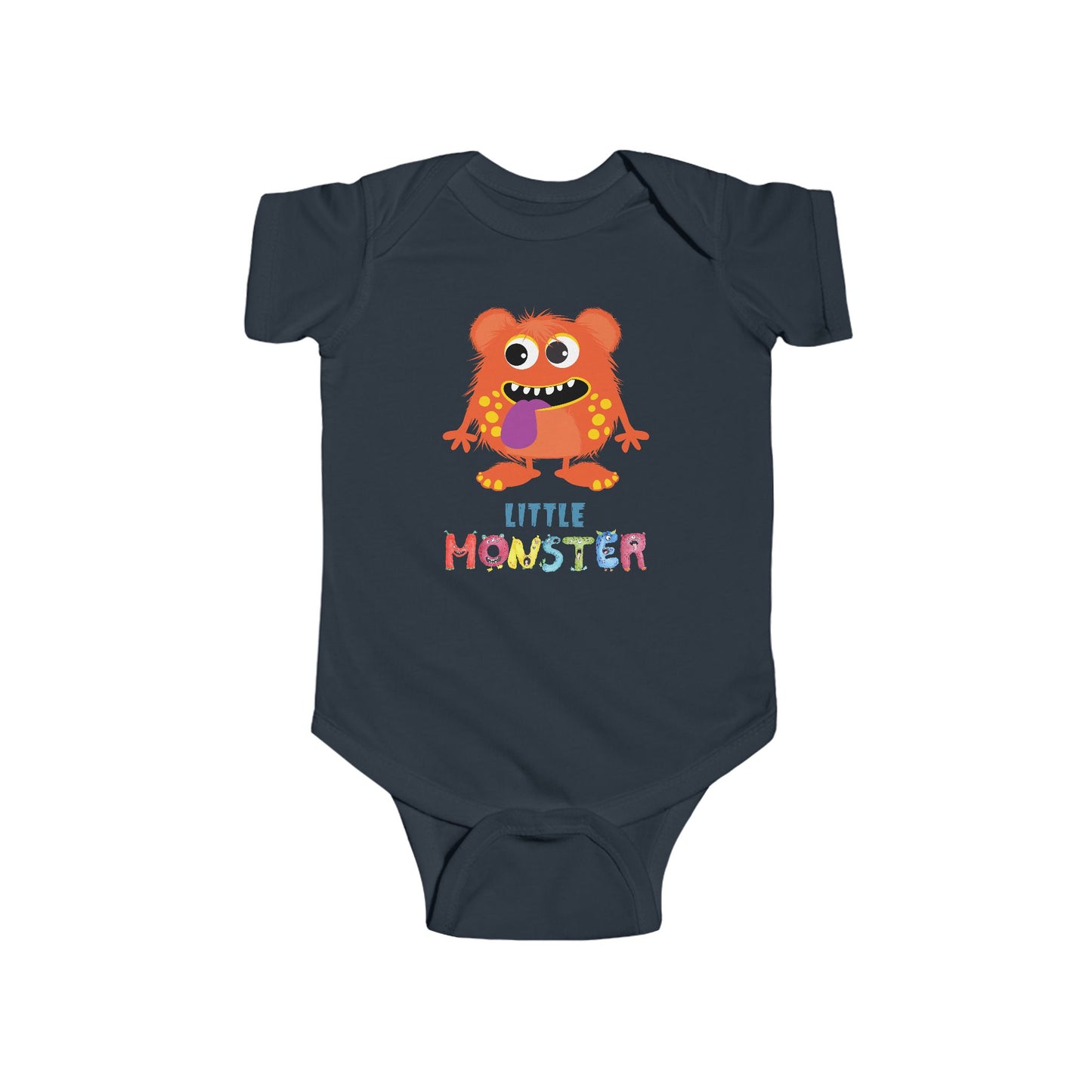 Little Monster Baby Infant Fine Jersey Bodysuit, Cute Baby Shower Gift, Funny Baby Onesie, Adorable Orange Baby Monster Outfit