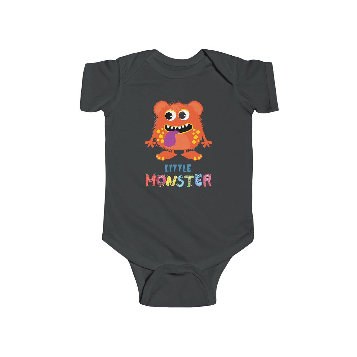 Little Monster Baby Infant Fine Jersey Bodysuit, Cute Baby Shower Gift, Funny Baby Onesie, Adorable Orange Baby Monster Outfit