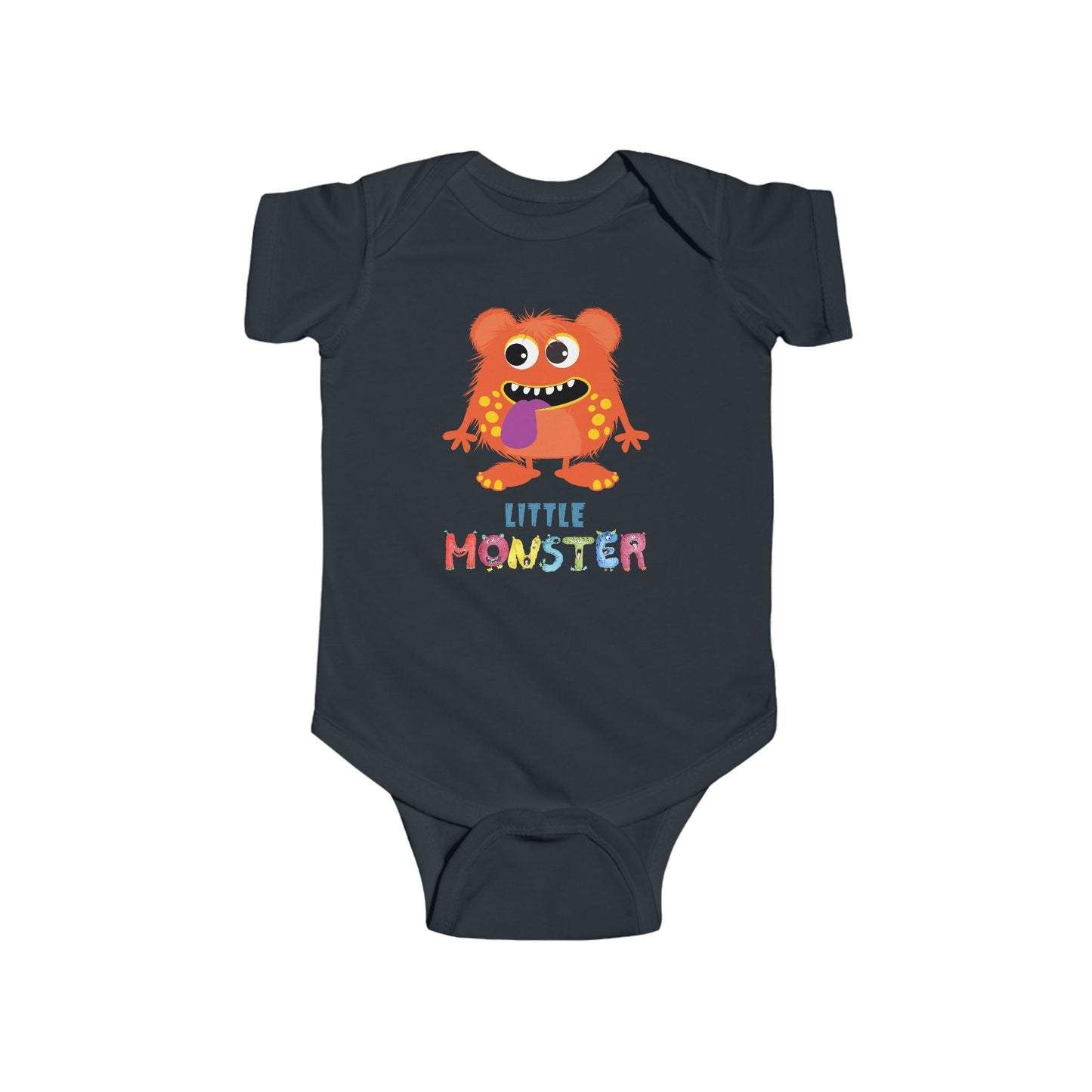 Little Monster Baby Infant Fine Jersey Bodysuit, Cute Baby Shower Gift, Funny Baby Onesie, Adorable Orange Baby Monster Outfit