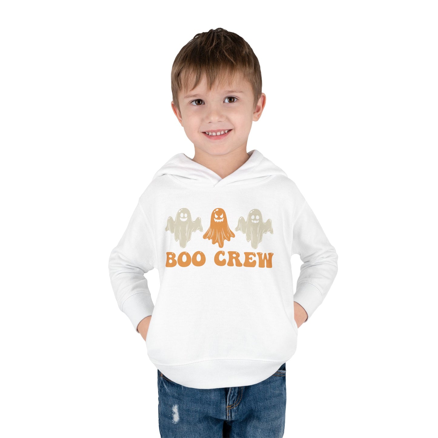 Boo Crew Friends Toddler Pullover Fleece Hoodie, Fall Gift for Kids, Halloween School Sweatshirt and Hoodie, Fall Toddler Hoodie