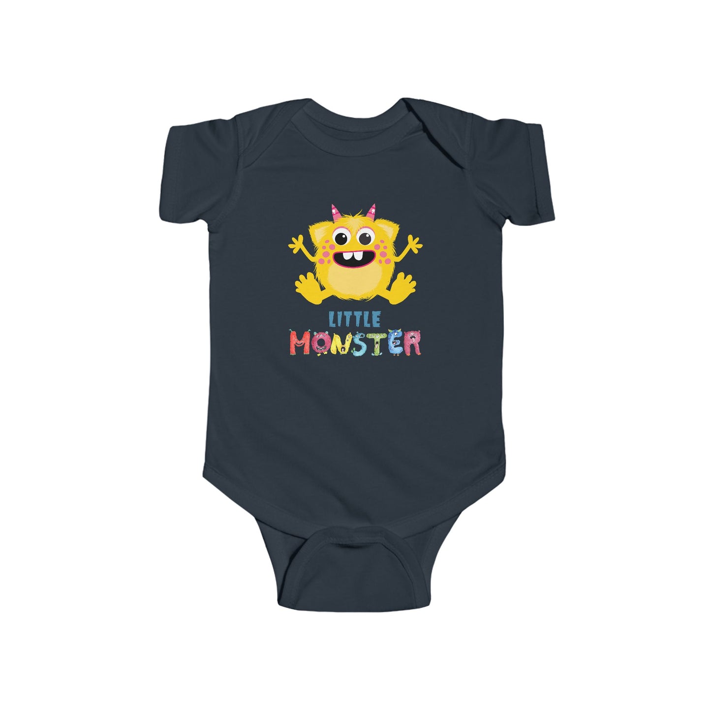 Little Monster Baby Infant Fine Jersey Bodysuit, Cute Baby Shower Gift, Funny Baby Onesie, Adorable Yellow Baby Monster Outfit