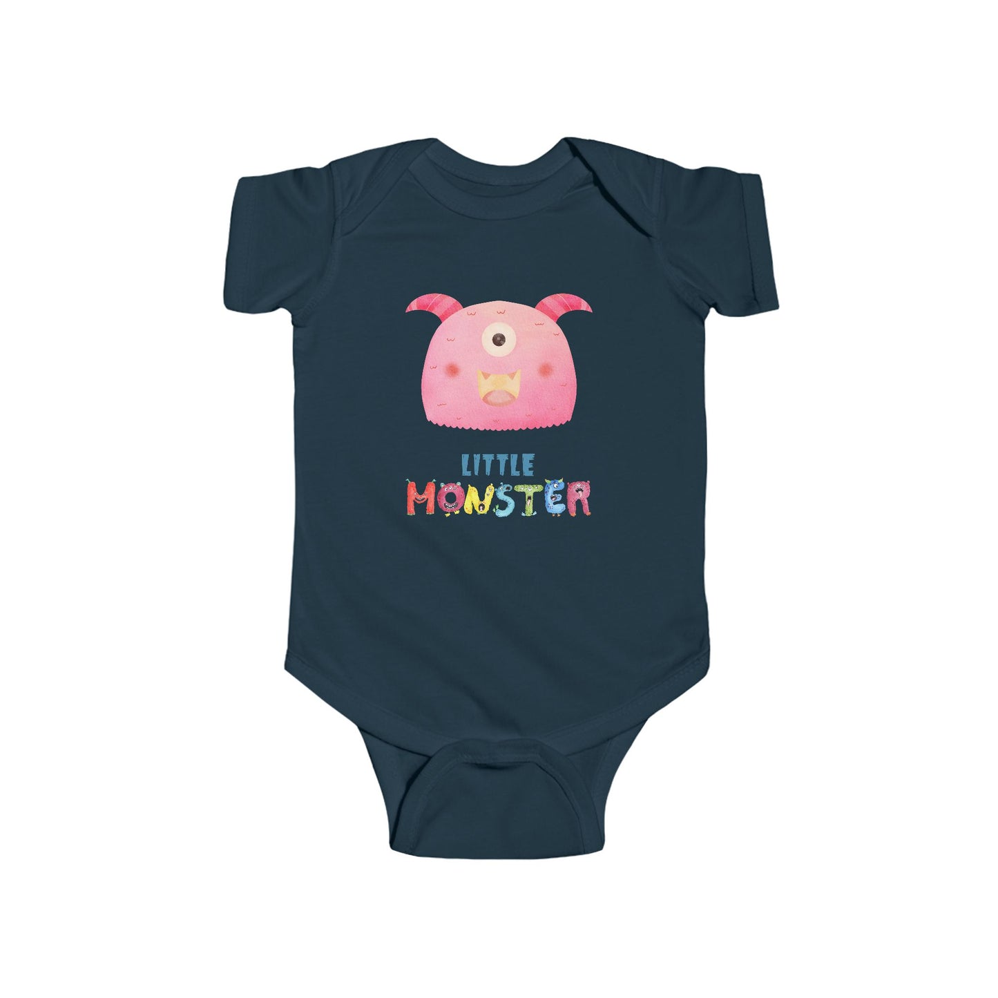 Little Monster Baby Infant Fine Jersey Bodysuit, Cute Baby Shower Gift, Funny Baby Onesie, Adorable Pink Baby Monster Outfit