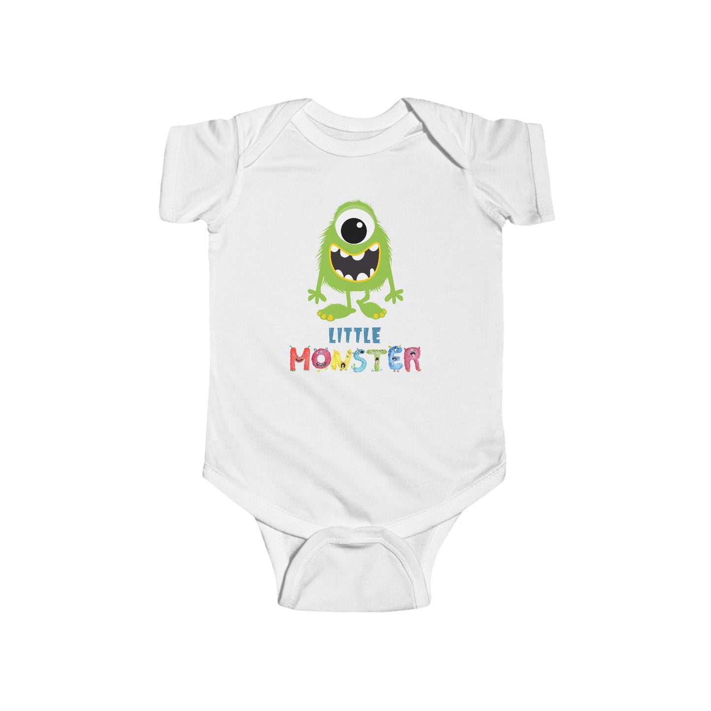 Little Monster Baby Infant Fine Jersey Bodysuit, Cute Baby Shower Gift, Funny Baby Onesie, Adorable Green Baby Monster Outfit
