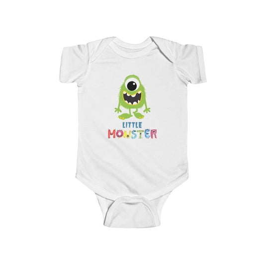 Little Monster Baby Infant Fine Jersey Bodysuit, Cute Baby Shower Gift, Funny Baby Onesie, Adorable Green Baby Monster Outfit