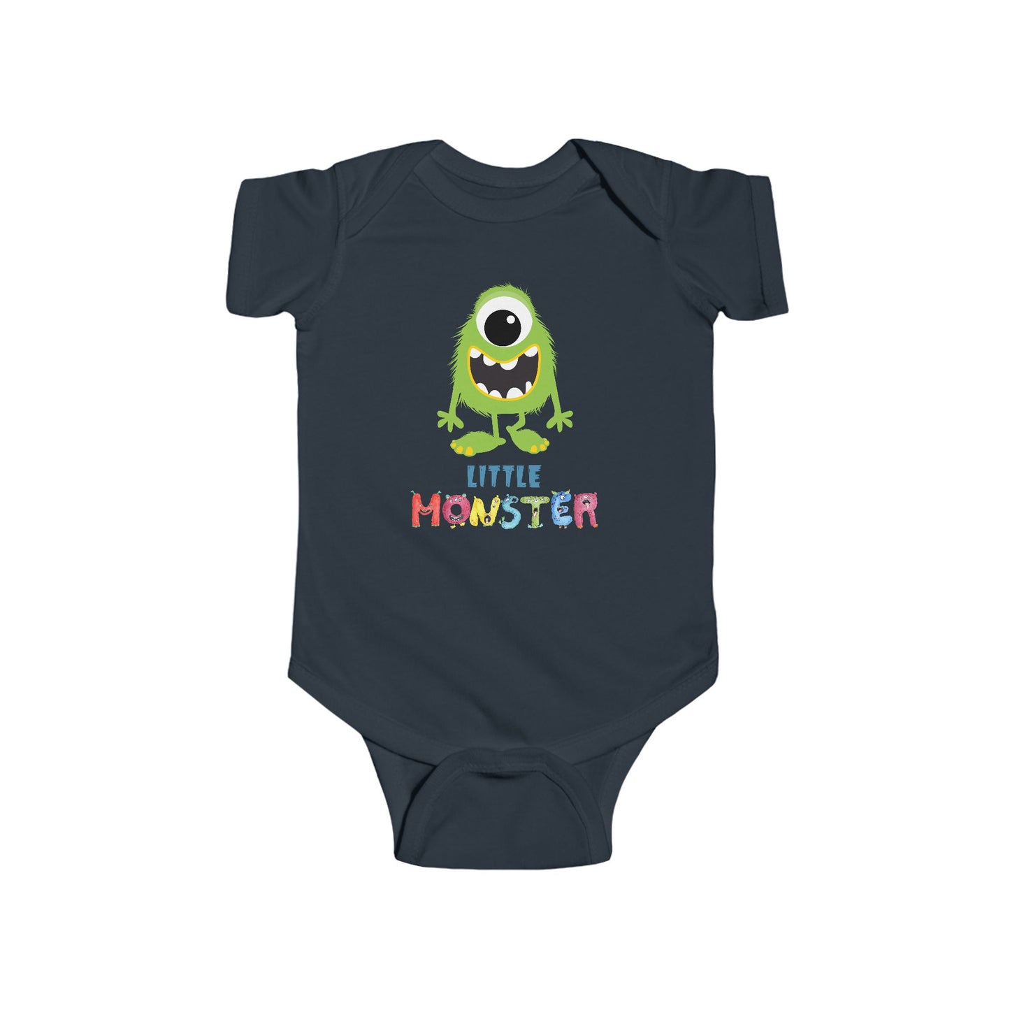 Little Monster Baby Infant Fine Jersey Bodysuit, Cute Baby Shower Gift, Funny Baby Onesie, Adorable Green Baby Monster Outfit