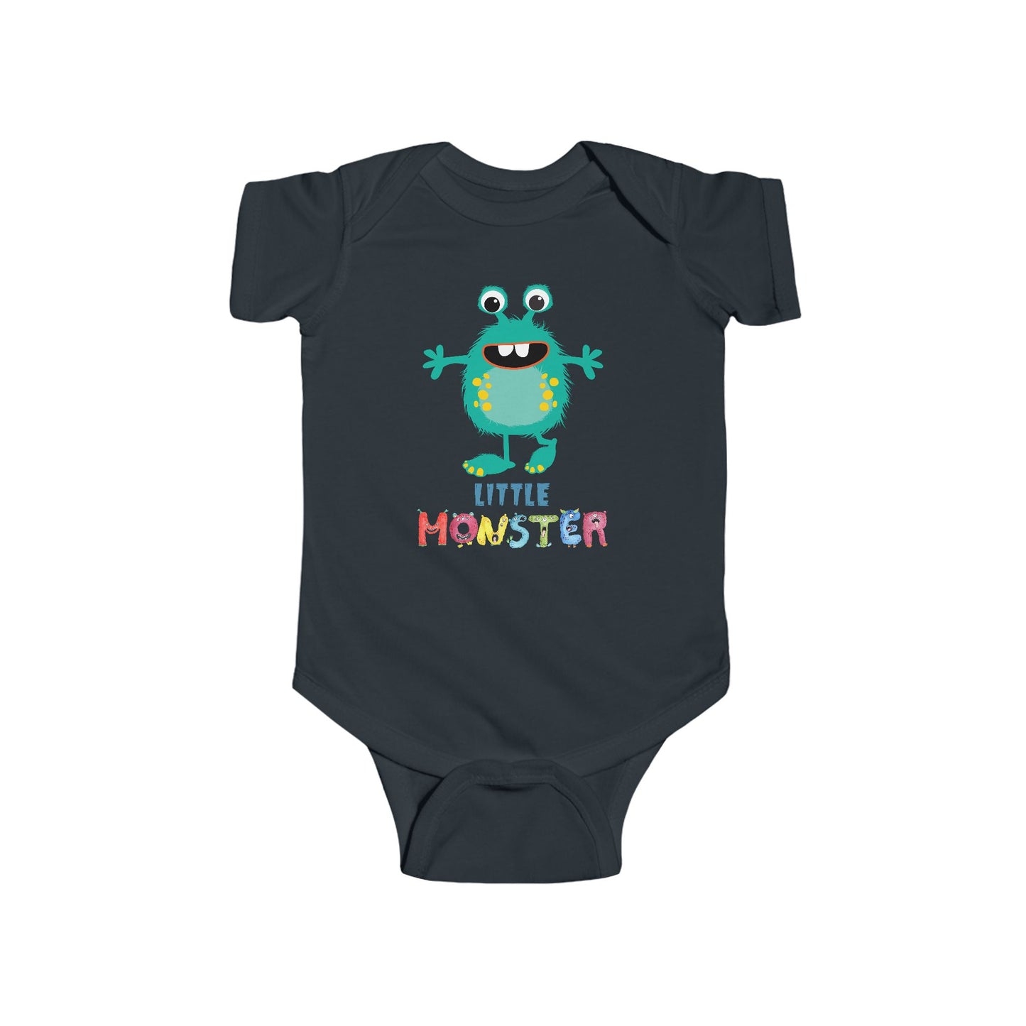 Little Monster Baby Infant Fine Jersey Bodysuit, Cute Baby Shower Gift, Funny Baby Onesie, Adorable Turquise Baby Monster Outfit