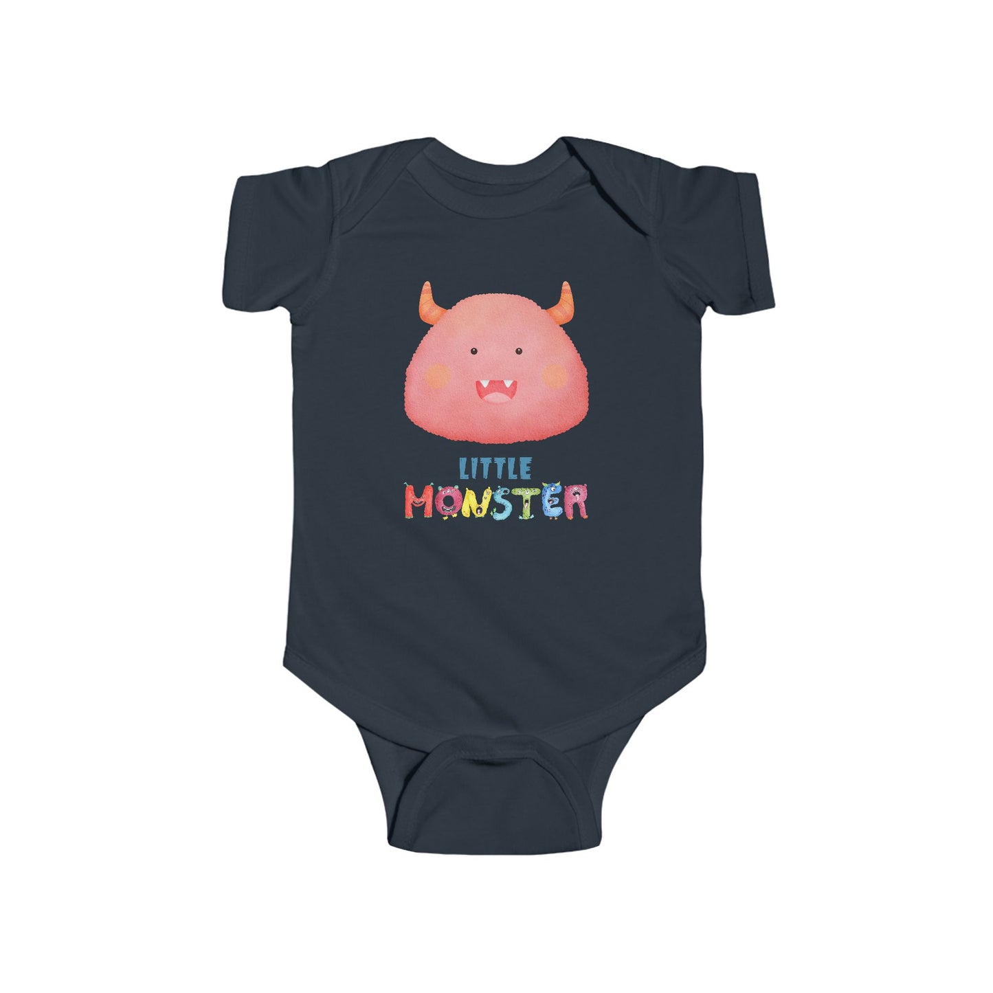 Little Monster Baby Infant Fine Jersey Bodysuit, Cute Baby Shower Gift, Funny Baby Onesie, Adorable Pink Baby Monster Outfit