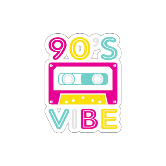 90's Vibe Retro Die-Cut Stickers, Fluorescent Neon 90's Laptop or Water bottle Sticker