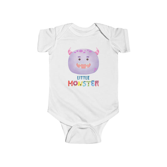 Little Monster Baby Infant Fine Jersey Bodysuit, Cute Baby Shower Gift, Funny Baby Onesie, Adorable Purple Baby Monster Outfit