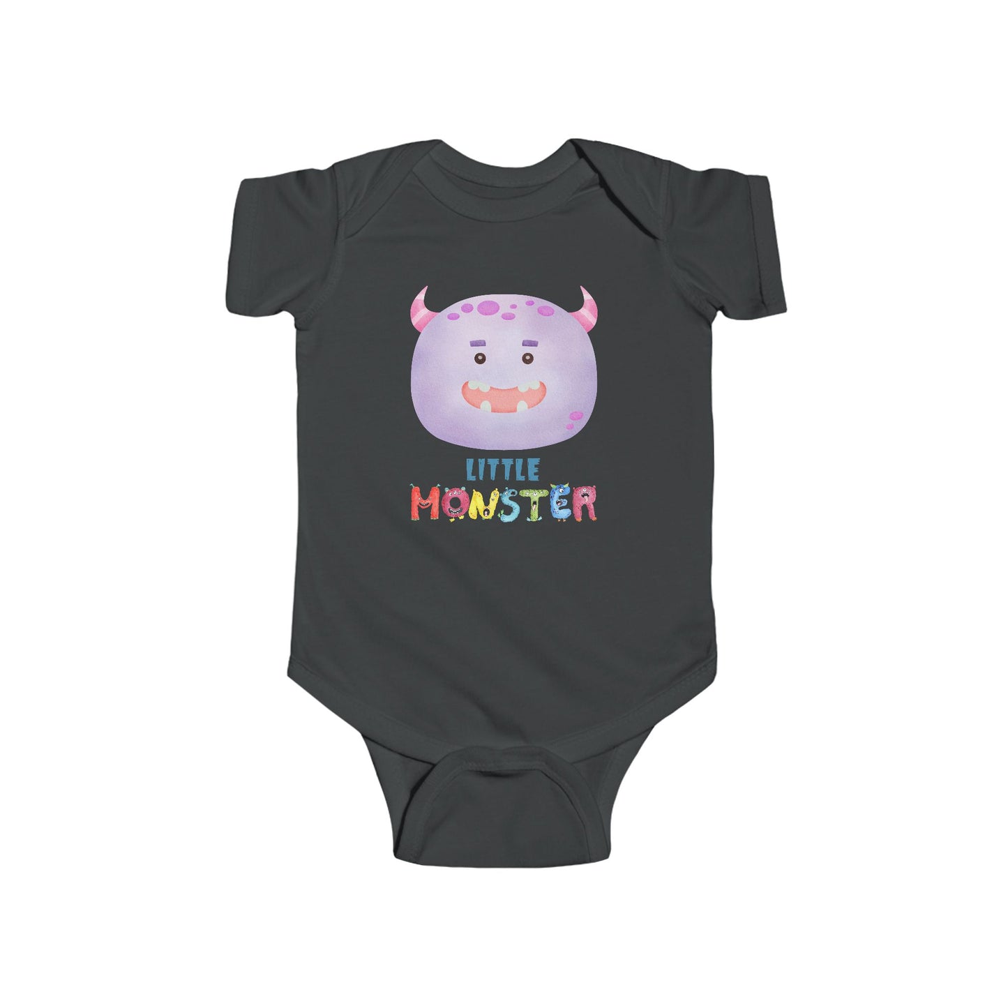Little Monster Baby Infant Fine Jersey Bodysuit, Cute Baby Shower Gift, Funny Baby Onesie, Adorable Purple Baby Monster Outfit