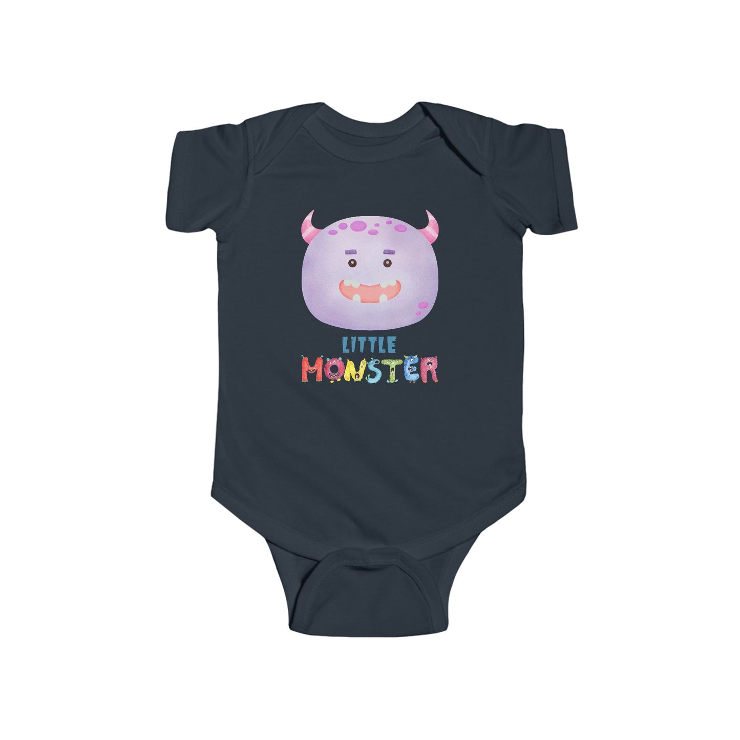 Little Monster Baby Infant Fine Jersey Bodysuit, Cute Baby Shower Gift, Funny Baby Onesie, Adorable Purple Baby Monster Outfit
