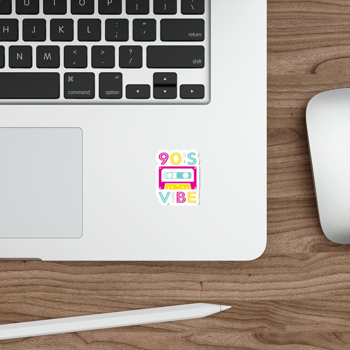 90's Vibe Retro Die-Cut Stickers, Fluorescent Neon 90's Laptop or Water bottle Sticker