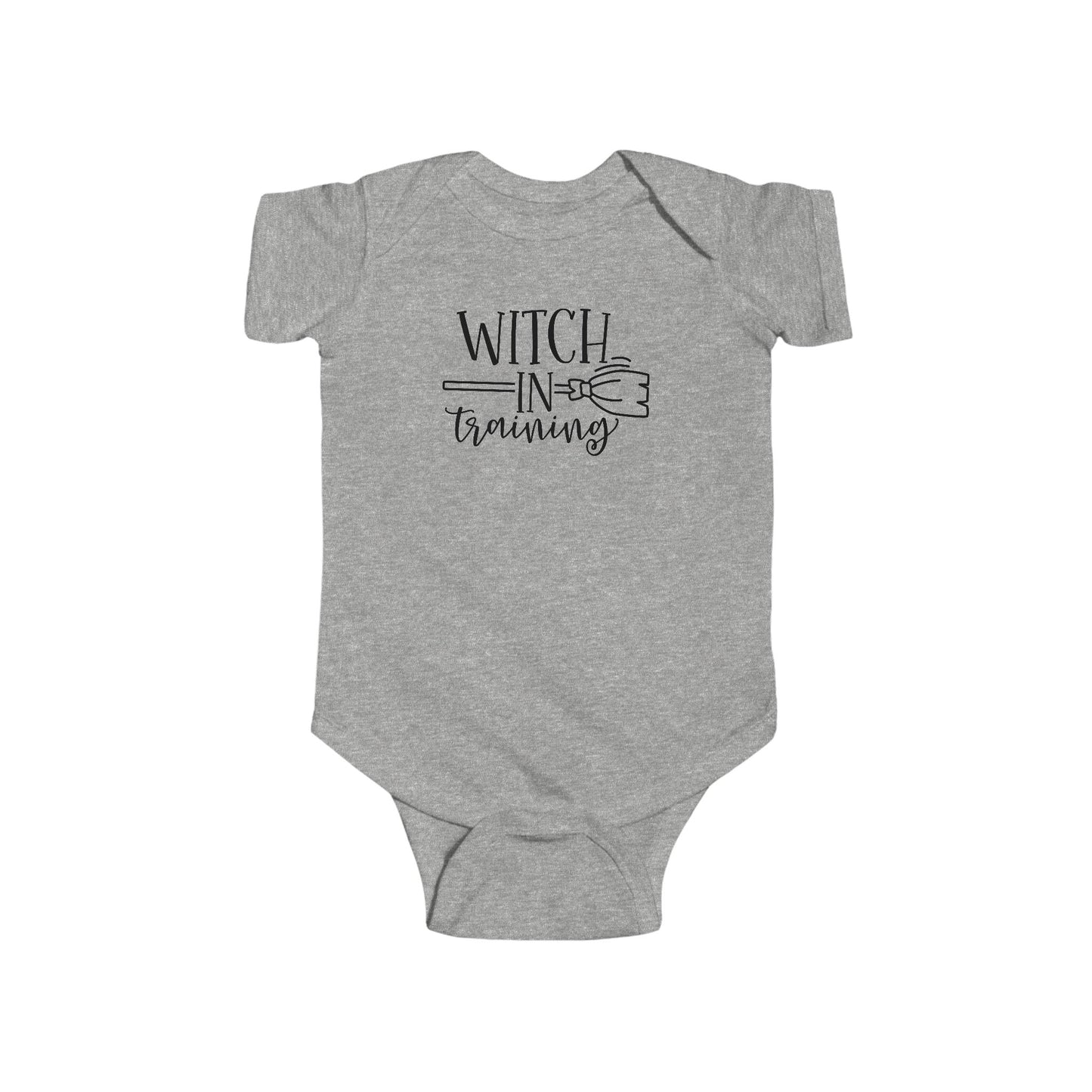 Witch in Training Infant Fine Jersey Bodysuit, Baby Gift, Cute Fall Baby Clothes, Halloween Onesie for an Autumn Witch