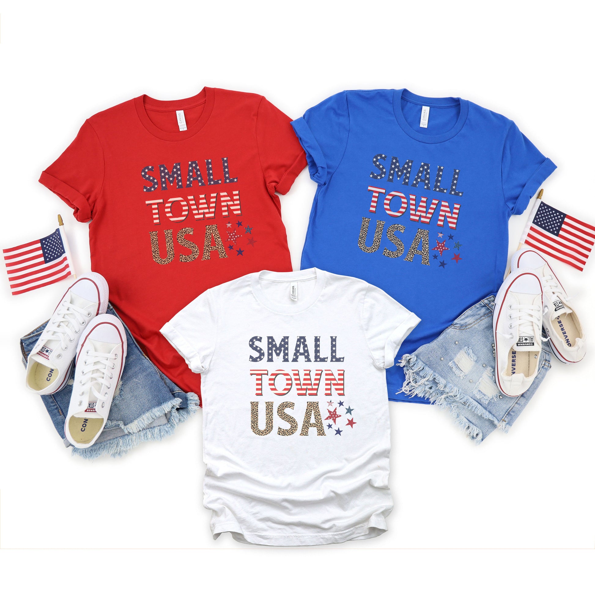 small town usa tee, july 4th shirts, the american flag, july 4th t shirt, women's patriotic t-shirt, party gift for him or her