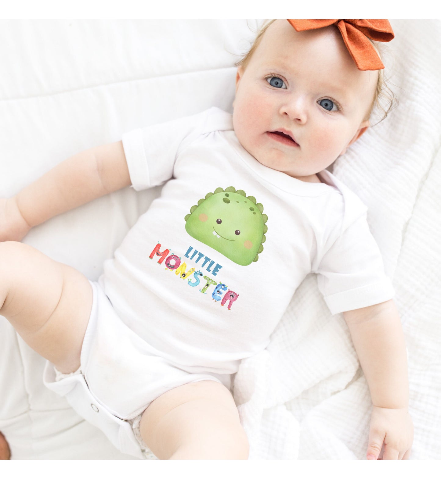 Little Green Monster Baby Infant Fine Jersey Bodysuit, Cute Baby Shower Gift, Funny Baby Onesie, Adorable Green Baby Monster Outfit
