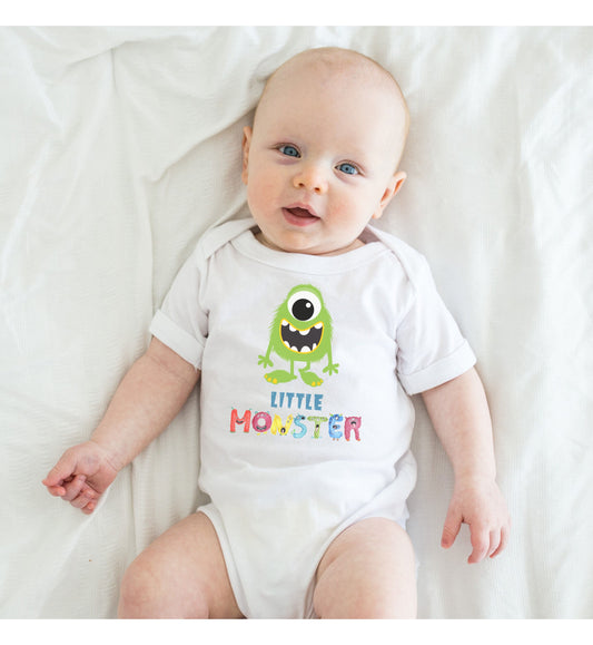 Little Monster Baby Infant Fine Jersey Bodysuit, Cute Baby Shower Gift, Funny Baby Onesie, Adorable Green Baby Monster Outfit