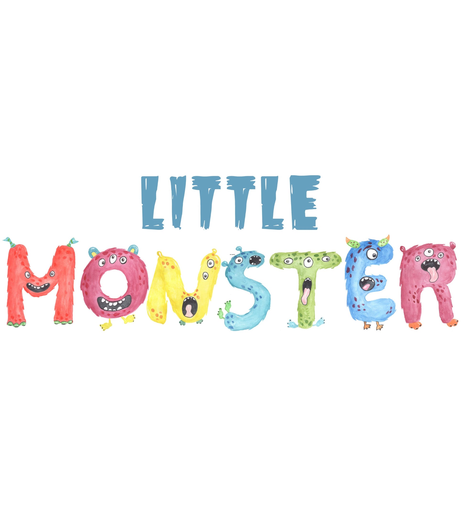 Little Monster Baby Infant Fine Jersey Bodysuit, Cute Baby Shower Gift, Funny Baby Onesie, Adorable Turquoise Baby Monster Outfit