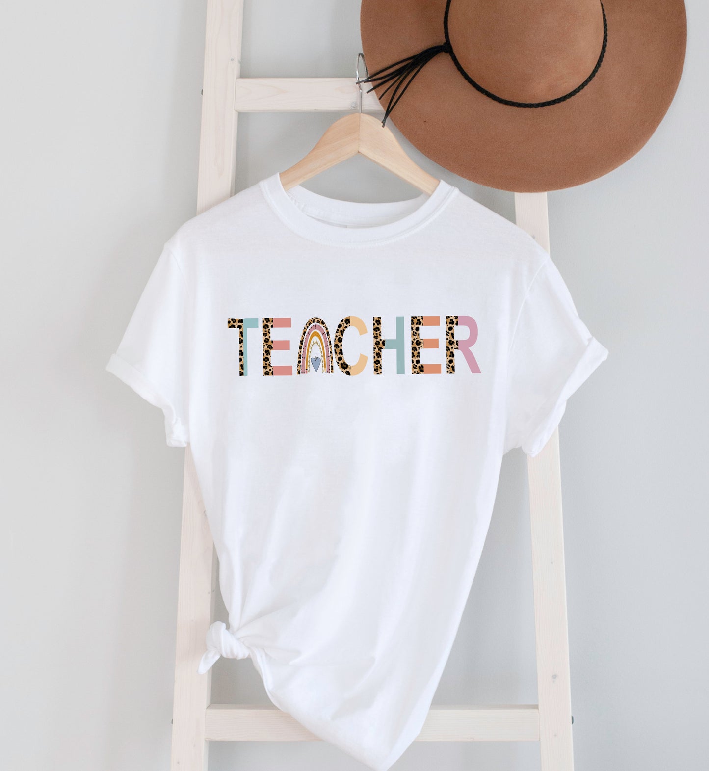 Leopard Teacher Jersey Short Sleeve Tee, T-Shirt Designs for Teachers, Cute Teacher Shirts, Teacher Gift, Elementary School Teacher Shirt