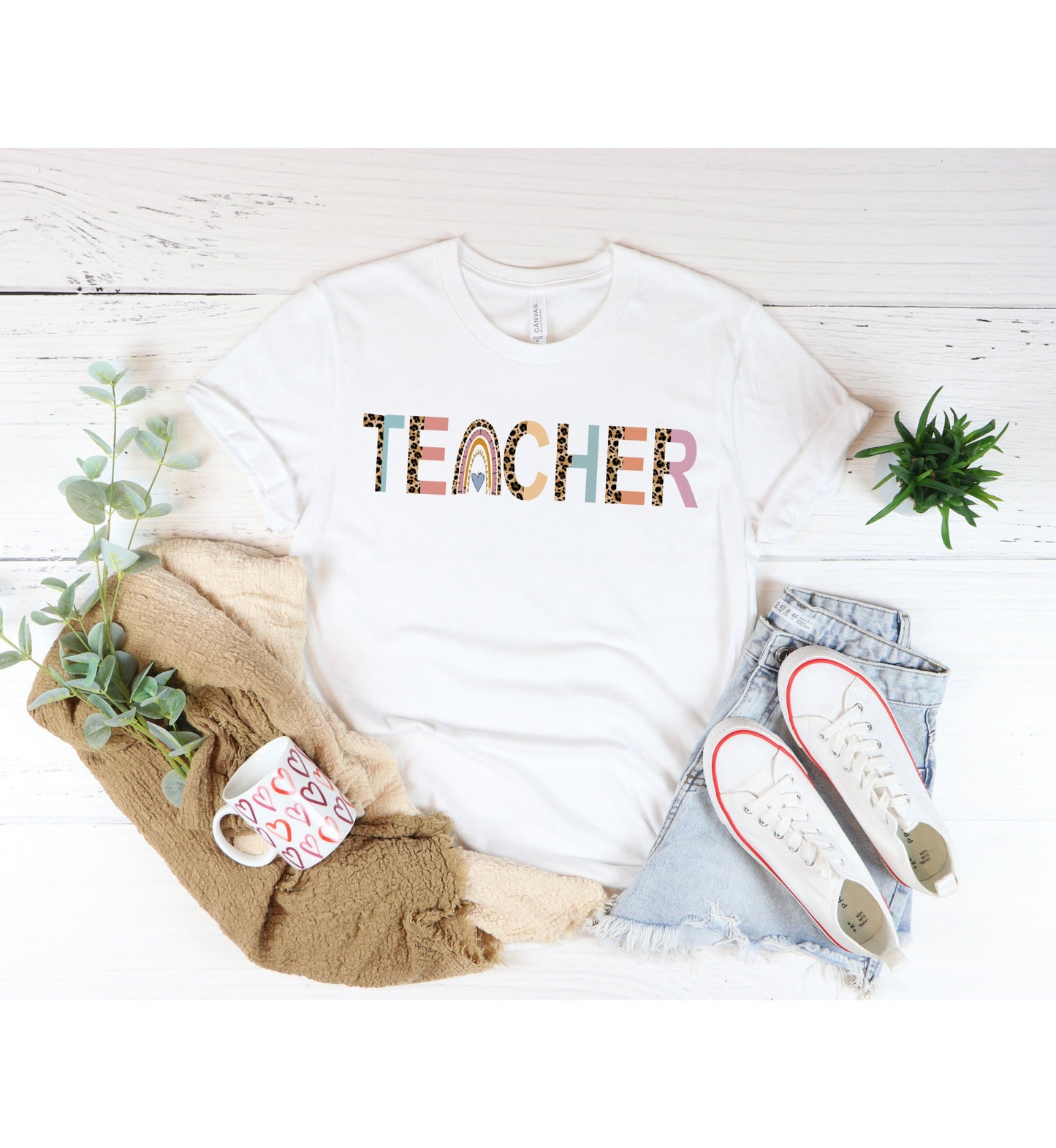 Leopard Teacher Jersey Short Sleeve Tee, T-Shirt Designs for Teachers, Cute Teacher Shirts, Teacher Gift, Elementary School Teacher Shirt