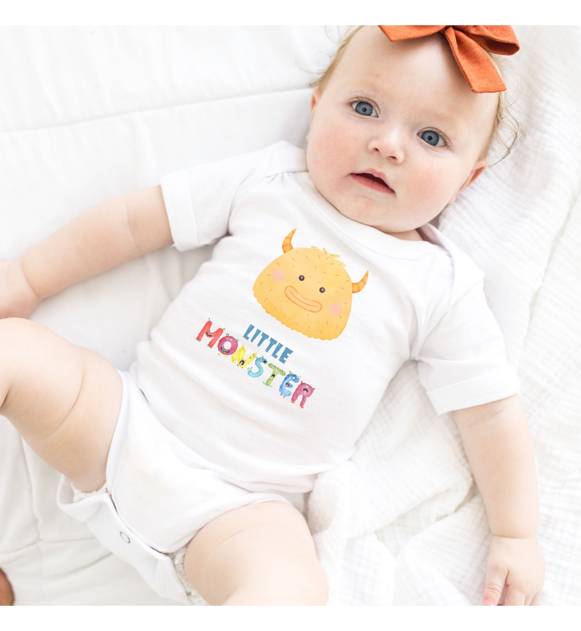 Little Monster Baby Infant Fine Jersey Bodysuit, Cute Baby Shower Gift, Funny Baby Onesie, Adorable Yellow Baby Monster Outfit