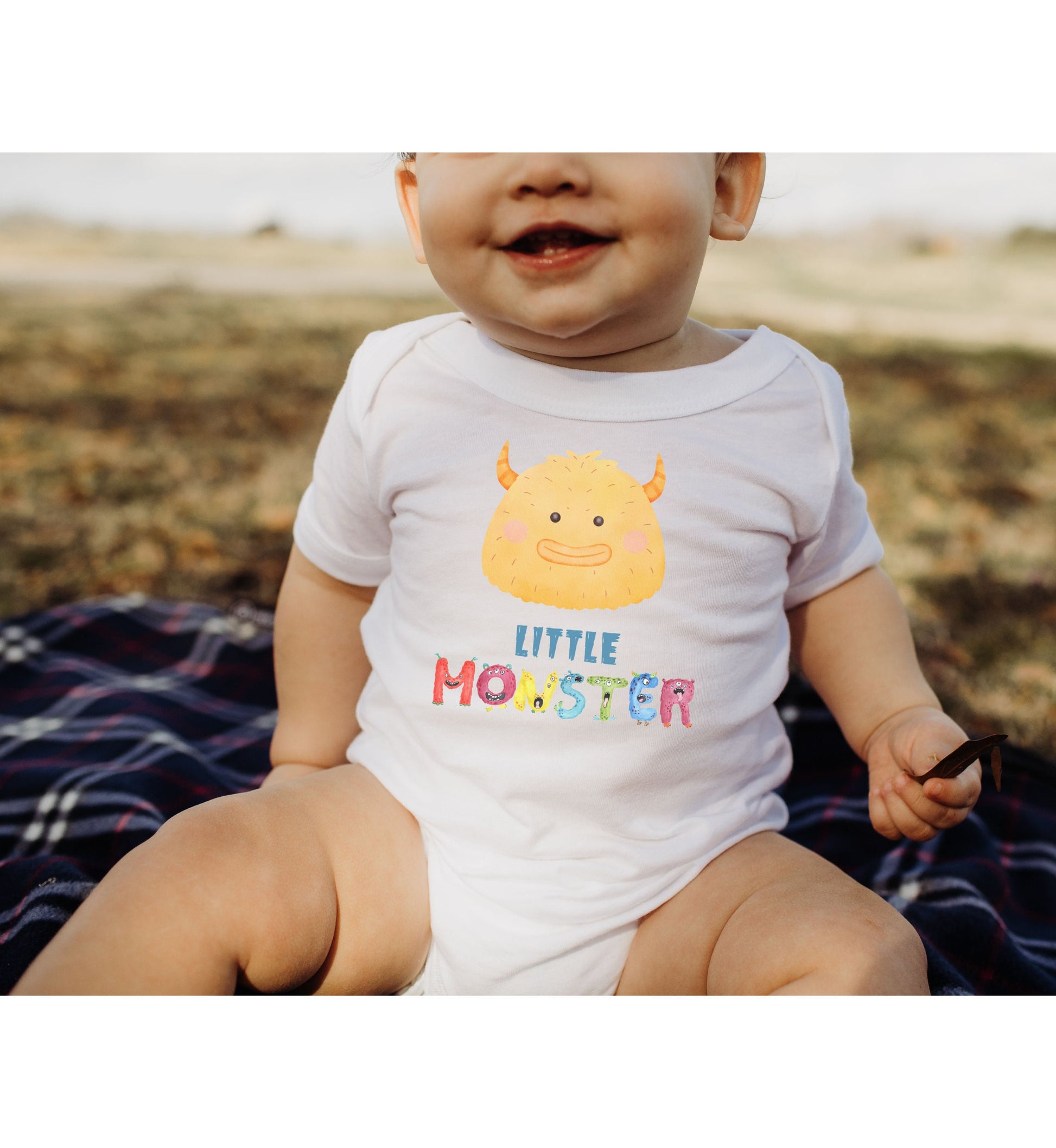 Little Monster Baby Infant Fine Jersey Bodysuit, Cute Baby Shower Gift, Funny Baby Onesie, Adorable Yellow Baby Monster Outfit