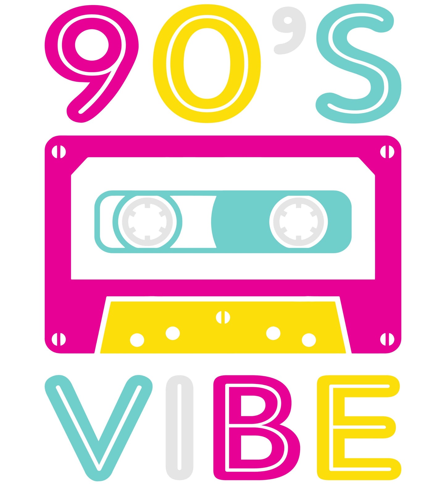 90's Vibe Unisex Jersey Short Sleeve Tee, Fluorescent Neon Retro 90's T-Shirt for Men or Women, 90's Nostalgia Rap Tee