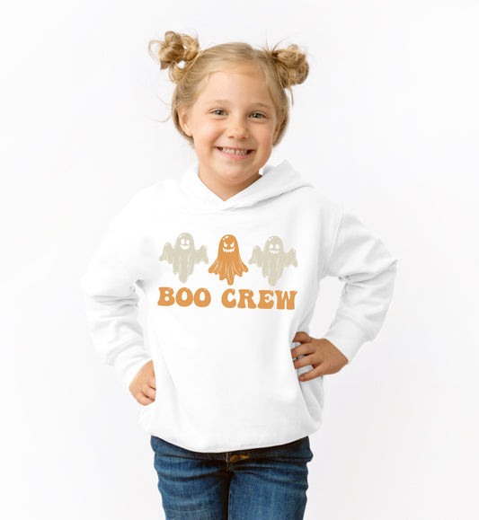 Boo Crew Friends Toddler Pullover Fleece Hoodie, Fall Gift for Kids, Halloween School Sweatshirt and Hoodie, Fall Toddler Hoodie